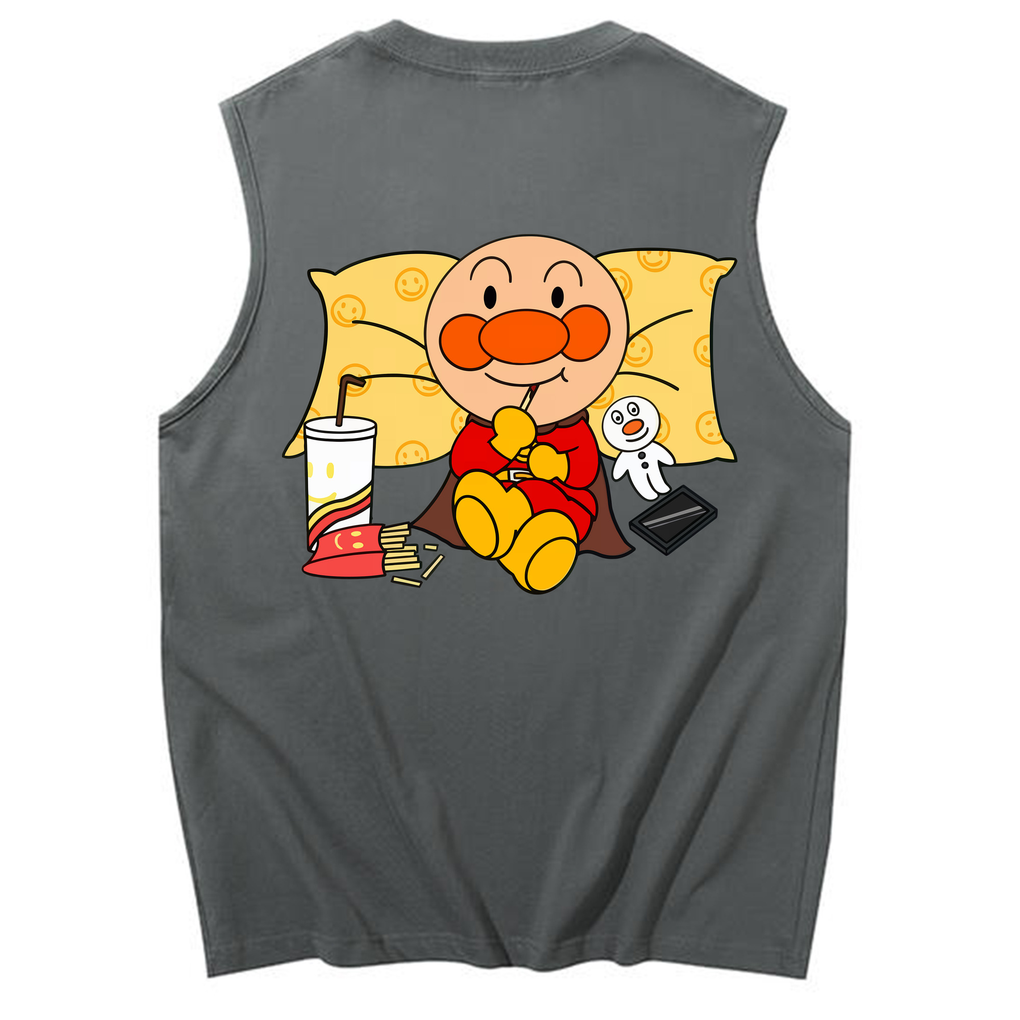 （画像用） アンパンマン Anpanman コットン100％タンクトップ（背面プリント）